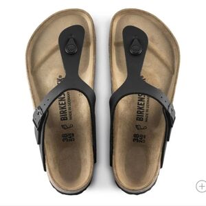 GUC Sz 39 Birkenstock Gizeh black sandals